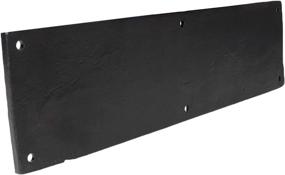 img 1 attached to 🚪 SKANDH Iron 11.5" x 3" Push Plate for Door - Black Powder Coated Finish: Durable and Stylish