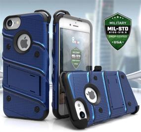 img 3 attached to 📱 Zizo iPhone 8 Case/iPhone 7 Case [Bolt Series] with Kickstand, Holster Belt Clip & Screen Protector – 12ft Military Grade Drop Tested