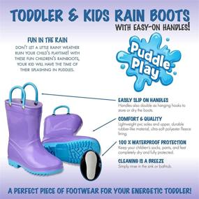 img 3 attached to 🌧️ Explore the Outdoors with Puddle Play Toddler Boys' Waterproof Handle Shoes