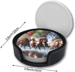 img 3 attached to 🐴 Authentic American Indian Horse Coasters: Ideal for Protecting Your Surfaces with Cultural Excellence