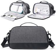 vosdans double layer carrying case for cricut joy machine & starter tool set - dark grey - designed with patent - fits cricut joy mat, fine point pen, and more supplies - bag only logo