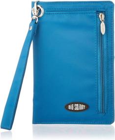 img 4 attached to 💙 Ocean Blue Big Skinny Women's RFID Blocking Plus Size myPhone Bi-Fold Slim Wallet - Holds Up to 20 Cards