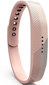 img 4 attached to 💪 KingAcc Fitbit Flex 2 Bands, Soft Silicone Replacement Band with Metal Buckle Fitness Wristband Strap - Compatible for Men & Women