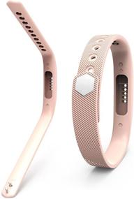 img 2 attached to 💪 KingAcc Fitbit Flex 2 Bands, Soft Silicone Replacement Band with Metal Buckle Fitness Wristband Strap - Compatible for Men & Women