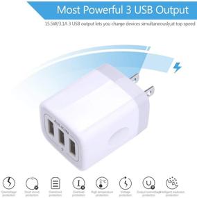 img 2 attached to ⚡Быстрая зарядка настенного зарядного устройства: 3.1A/3Pack USB Зарядное устройство для iPhone 13/12 Pro и Samsung S21/S10/S9