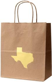 img 4 attached to 🎁 Texas Themed Gift Bag with Gold Foil State of Texas | Cub Size Kraft Bag 8 x 4 3/4 x 10 1/4 Inches