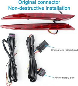 img 1 attached to SUMK Sequential LED Rear Bumper Reflector Brake Tail Light Turn Signal Lamps for Tesla Model 3 (2018-2021) - Super Bright Red LED Strip Light Bar