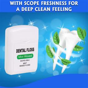 img 1 attached to Waxed Dental Floss with Refreshing Mint Flavor - Deep Clean Floss for Plaque and Food Removal, Natural Waxed for Comfortable Flossing - Ideal for Travel, 50M (Pack of 4) - Suitable for Adults, Teens, and Kids