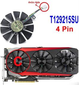 img 3 attached to InRobert 87Mm T129215SU Graphics Card Cooling Fan For ASUS Strix GTX980Ti/R9390/RX480/RX580 Video Card Cooler (Fan-C)