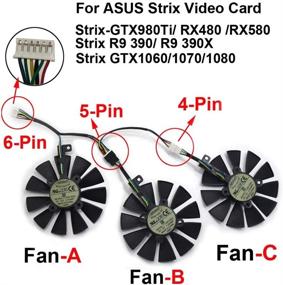 img 1 attached to InRobert 87Mm T129215SU Graphics Card Cooling Fan For ASUS Strix GTX980Ti/R9390/RX480/RX580 Video Card Cooler (Fan-C)