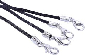 img 3 attached to 📿 KONMAY 50PCS 20'' Black Satin Silk Necklace Cord 2.0mm with Dull Silver Metal Parts - Enhanced for SEO