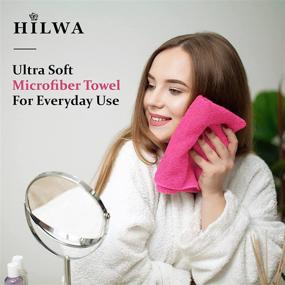 img 3 attached to 🌟 Revitalize Your Skin: Hilwa's Reusable Microfiber Makeup Remover Face Cloths for Gentle Makeup Removal and Exfoliation