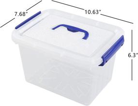 img 3 attached to 📦 Sandmovie 6 L Plastic Storage Bin, Latch Box, Clear - 6-Pack: Organize and Store with Ease!