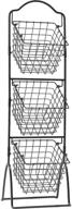 🧺 gourmet basics by mikasa 3-tier metal market basket in antique black logo