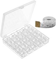 🧵 25 plastic sewing machine bobbins set with case and measuring tape – ideal for brother, singer, babylock, janome logo