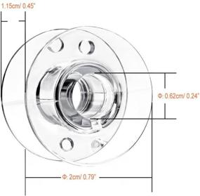 img 1 attached to 🧵 25 Plastic Sewing Machine Bobbins Set with Case and Measuring Tape – Ideal for Brother, Singer, Babylock, Janome
