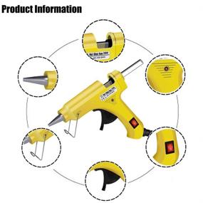 img 3 attached to High Temp Mini Hot Glue Gun Kit - Upgraded 20W with 50pcs Glue Sticks for DIY Projects, Arts and Crafts, Home Repairs & Sealing - Yellow