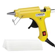 high temp mini hot glue gun kit - upgraded 20w with 50pcs glue sticks for diy projects, arts and crafts, home repairs & sealing - yellow logo