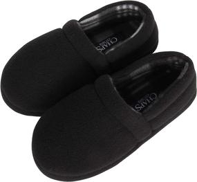 img 3 attached to Chaps Unisex-Child Fleece Slipper House Shoe with Closed Back and Indoor/Outdoor Nonslip Sole