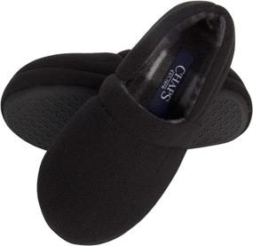 img 4 attached to Chaps Unisex-Child Fleece Slipper House Shoe with Closed Back and Indoor/Outdoor Nonslip Sole