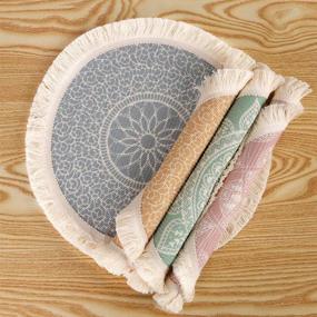 img 2 attached to 🍽️ Washable Heat Resistant Mandala Placemats: Stylish and Practical Dining Accessories