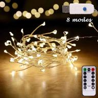 🔥 hannahong fairy cluster firecrackers light garland for mantle decor, 100 led, usb powered, 8 twinkling modes, remote control with timer, waterproof for outdoor, tiny vine for wedding party bedroom логотип