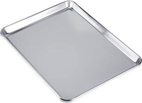 img 4 attached to 🍪 Love-homemaster Heavy Duty Pure Aluminum Half Sheet Pan: Top-quality Cookie Sheet (18" x 13" x 1") for Baking Perfection