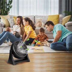 img 1 attached to 🌬️ BEYOND BREEZE 8-Inch Air Circulator Fan with 3 Wind Speeds, Whisper-Quiet Operation, 90° Rotation - Ideal for Bedroom, Home, Office (Black)