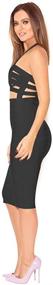 img 2 attached to 👗 Nayssi Women's High Waist Bandage Bodycon Pencil Skirt: Stylish Wear to Work Midi Skirt