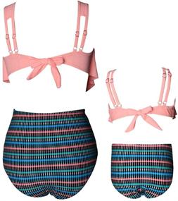 img 2 attached to Family Matching Two Piece Bikini Set - Baby Girls and Mommy Swimsuits, Cute Bathing Suits