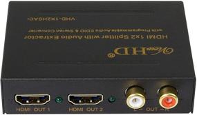 img 2 attached to 🔌 ViewHD 1x2 HDMI Splitter with Built-In Audio Extractor and Optical / RCA L/R Stereo Outputs - VHD-1X2HSACi