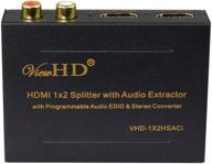 🔌 viewhd 1x2 hdmi splitter with built-in audio extractor and optical / rca l/r stereo outputs - vhd-1x2hsaci logo