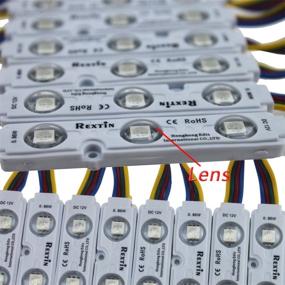 img 2 attached to 🌈 Rextin 200pcs 12V 5050 SMD 3 LED Module RGB Color Changing Lights Lamp - Perfect Home Garden Xmas Wedding Party Decoration! (RGB Injection)