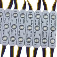 🌈 rextin 200pcs 12v 5050 smd 3 led module rgb color changing lights lamp - perfect home garden xmas wedding party decoration! (rgb injection) logo