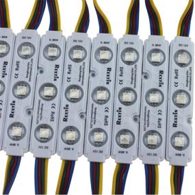 img 4 attached to 🌈 Rextin 200pcs 12V 5050 SMD 3 LED Module RGB Color Changing Lights Lamp - Perfect Home Garden Xmas Wedding Party Decoration! (RGB Injection)