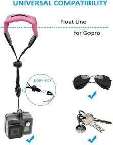 img 3 attached to 📷 Kolasels Pink Waterproof Camera Float Strap with Non-Slip Hand Grip Lanyard – Ideal for Underwater GoPro, Waterproof Cameras, Sunglasses, Keys, and More