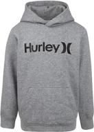 hurley boys dark gray pullover hoodie, size 5 us - the one and only hooded sweatshirt logo