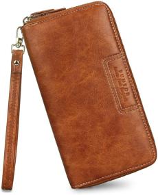img 4 attached to 👜 Fashion-forward FT Funtor Wristlet: The Ultimate Women's Leather Organizer for Handbags & Wallets