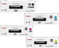 🖨️ genuine canon crg-131 toner 4-pack with high yield black, standard cyan, magenta and yellow toner cartridges logo