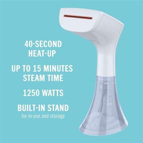 img 3 attached to Conair ExtremeSteam 1250 Watt Handheld Fabric Steamer: Advanced Heat Technology and Anti-Calcification Filter for Wrinkle-Free Fabrics, in White