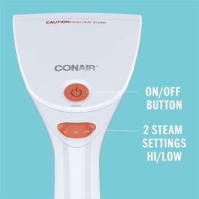 img 2 attached to Conair ExtremeSteam 1250 Watt Handheld Fabric Steamer: Advanced Heat Technology and Anti-Calcification Filter for Wrinkle-Free Fabrics, in White