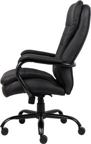 img 1 attached to 💺 Highly Durable Double Plush CaressoftPlus Chair by Boss Office Products - 400 Lbs Capacity, Sleek Black Finish