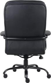 img 3 attached to 💺 Highly Durable Double Plush CaressoftPlus Chair by Boss Office Products - 400 Lbs Capacity, Sleek Black Finish