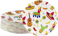 🎉 vibrant 80 pack fiesta cinco de mayo paper party plates for the ultimate mexican party (9 in) logo