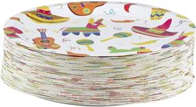 img 2 attached to 🎉 Vibrant 80 Pack Fiesta Cinco de Mayo Paper Party Plates for the Ultimate Mexican Party (9 in)