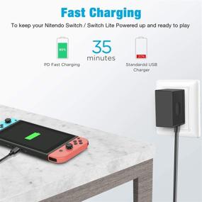 img 1 attached to 🔌 Fast Charging Switch Charger for Nintendo Switch and Switch Lite, 5FT Power Cord AC Adapter with TV Mode Support – Non-OEM 15V 2.6A Charging Cable