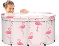 portable separate foldable bathroom flamingos logo