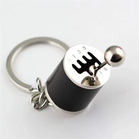 img 3 attached to 🚗 Black Six-Speed Manual Transmission Shift Lever Keychain Ring - Ideal Car Gift & Automotive Part