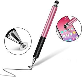 img 2 attached to 🖊️ 2-in-1 Touchscreen Stylus Pen for iPad iPhone Apple iOS Android Samsung Galaxy Cellphone - Sensitive Disc, Touchscreen Styli Pencil for All Touch Screen/Microsoft Surface Tablet/Smart Phones