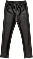 fashionable faux leather leggings: trendy pants for messy code baby girls and fashion-conscious toddlers logo